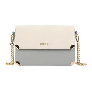 COOGI Cow Leather Mom's Handbag, Shoulder Bag, Crossbody Bag Medium Women's Green/Ecru/Pink/Matcha Green
