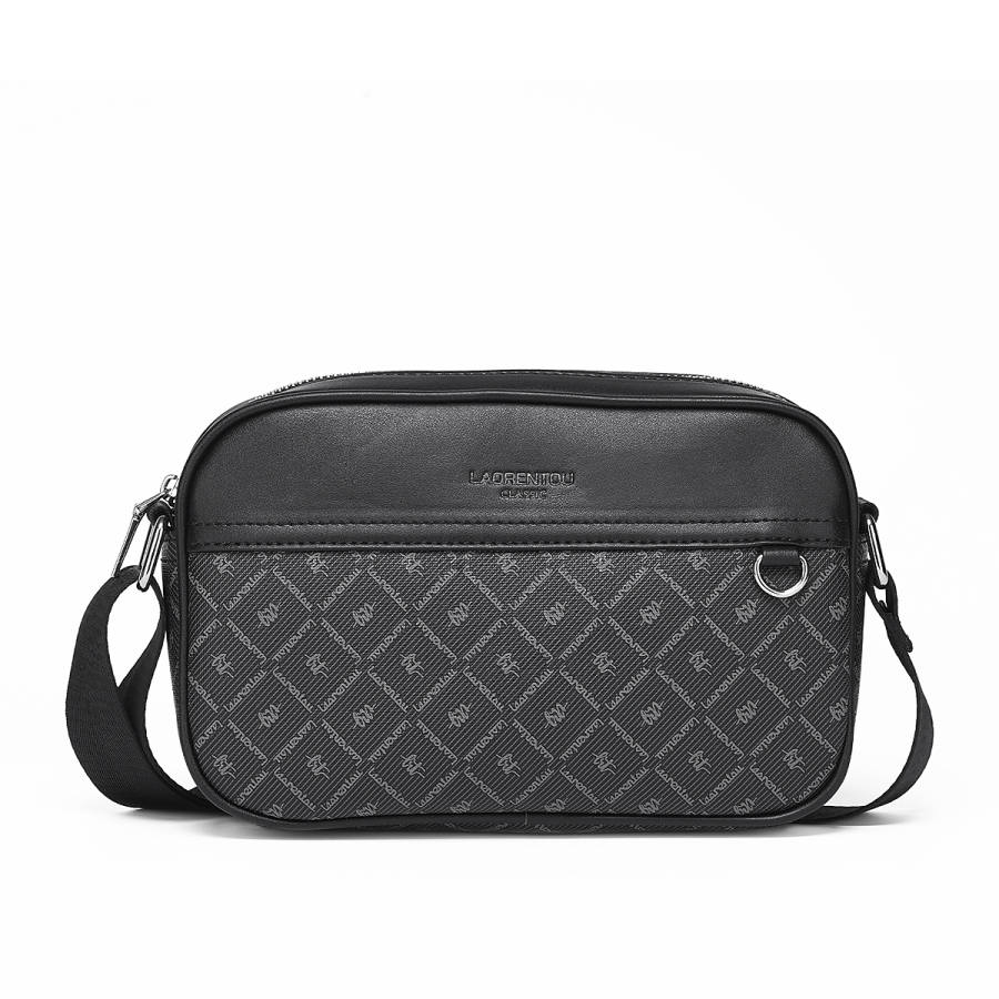 LAORENTOU PVC Shoulder Bag Small Unisex Black
