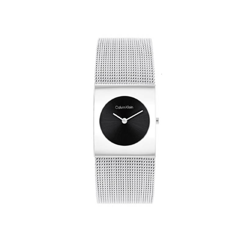 CALVIN KLEIN Wrist Watches Quartz Movement Steel Strap 26.44mm Black Dial Women's Watch 30m Water Resistant