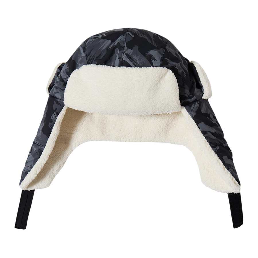 ANTA Anta Brand Logo Polyester Trapper Hats Kids' Black