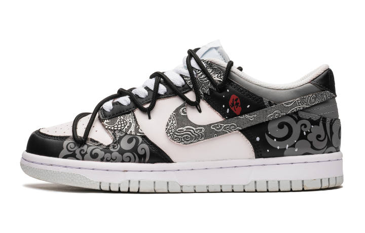 Nike Nike Dunk Quick Dry Impact Resistance Low top Skateboard Shoes Men's Black White