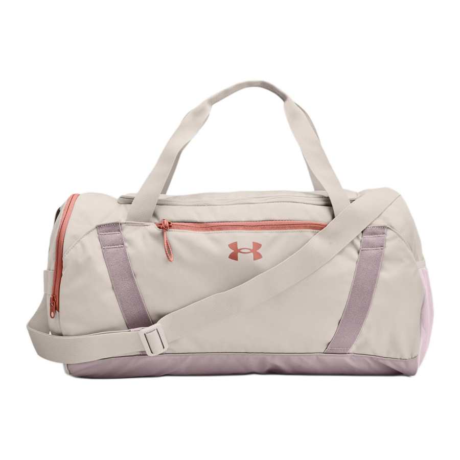 Under Armour Polyester Travel Bag Gym Bag Women's Gray & Pink