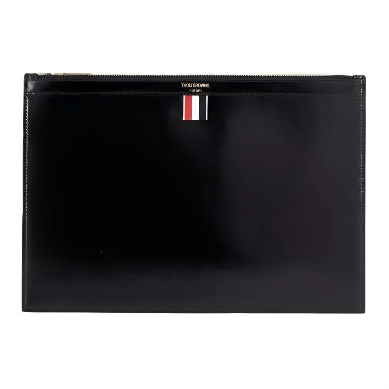 THOM BROWNE THOM BROWNE· Calfskin Clutch Men's Black