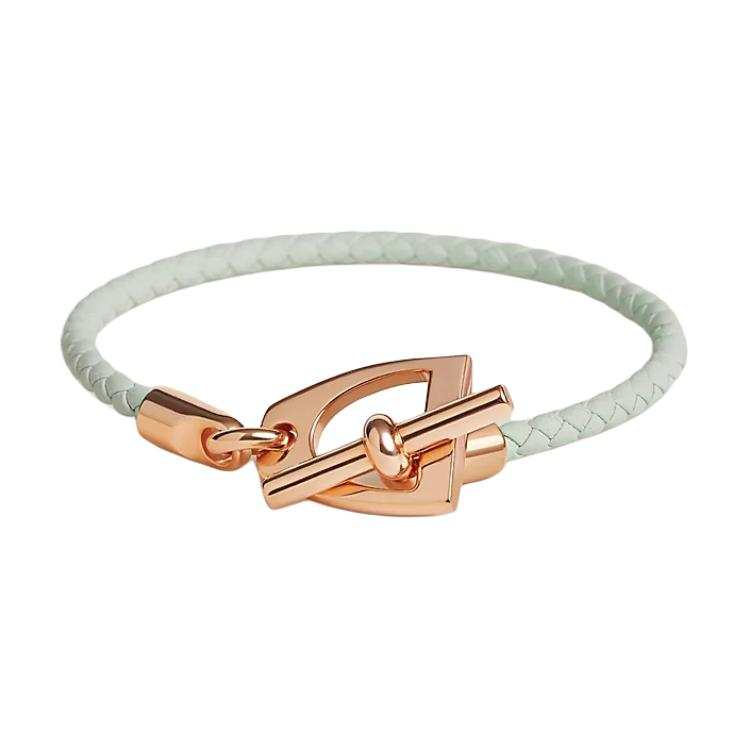 HERMES HERMES Etrier Bracelets Unisex Mint Green