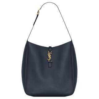 SAINT LAURENT Le 5 A 7 Calfskin Handbag, Shoulder Bag Large Women's Marine Blue
