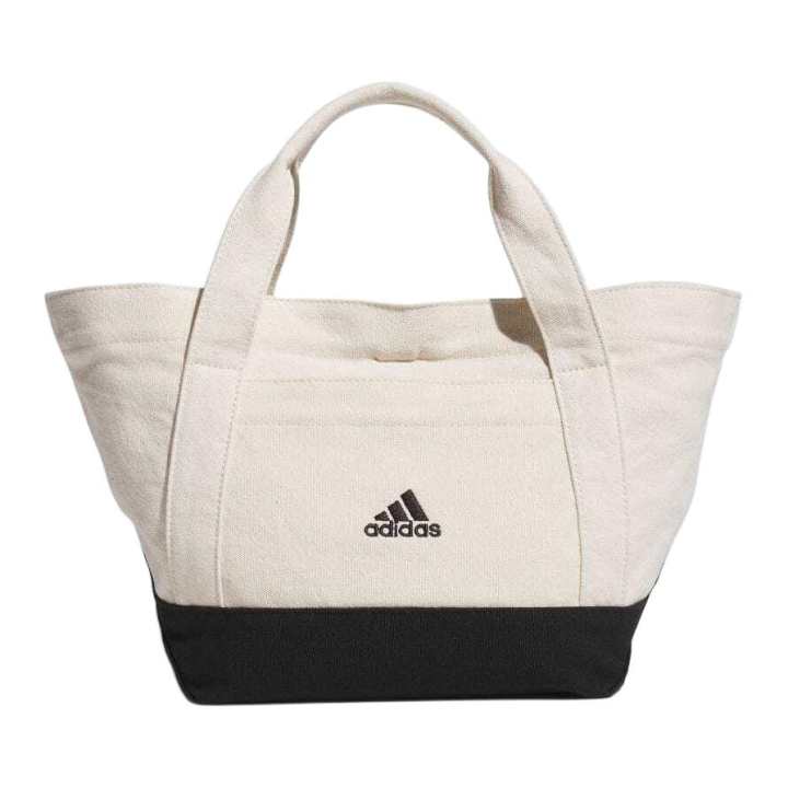 Adidas Adidas Cotton Tote Handbag Women's Beige & White & Black