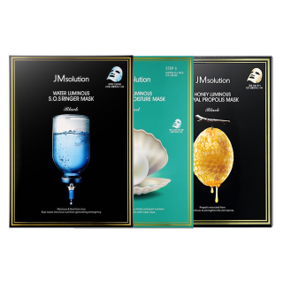 JMsolution Dewy Mel, Deep Water Bomb, Pearl Facial Masks Soothing Hydrating Repairing Antioxidant Various Skin Types
