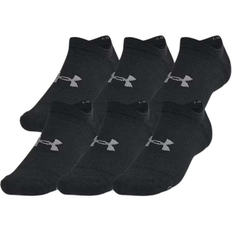 Under Armour Under Armour Essential Cushion Ankle Socks Unisex 6 Pack Black