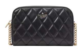 Kate Spade Quilted Leather Shoulder Bag, Crossbody Bag Mini Women's Black