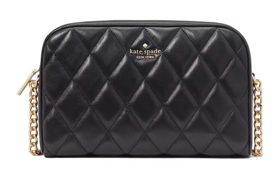 Kate Spade Quilted Leather Shoulder Bag, Crossbody Bag Mini Women's Black