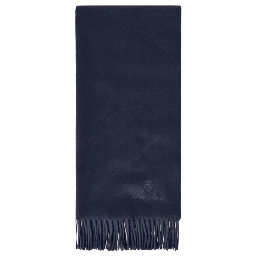 Loro Piana Cashmere Knit Scarves Men's Indigo