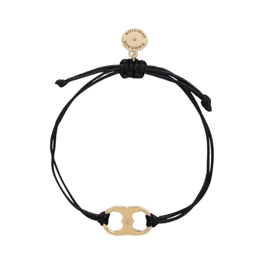 TORY BURCH Alloy Rope Bracelets Women's Black/Gold