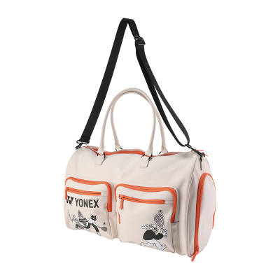 YONEX Artificial Leather Gym Bag Unisex Ecru