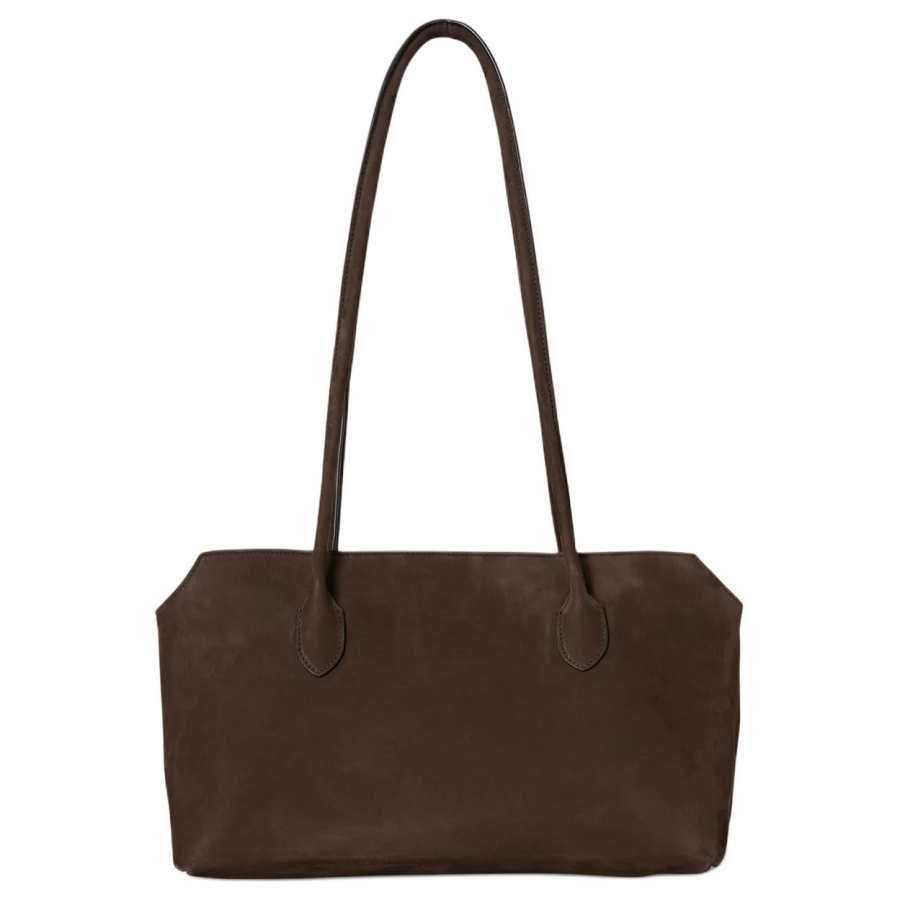 THE ROW Terrasse Calfskin Handbag, Shoulder Bag Women's Dark Mocha