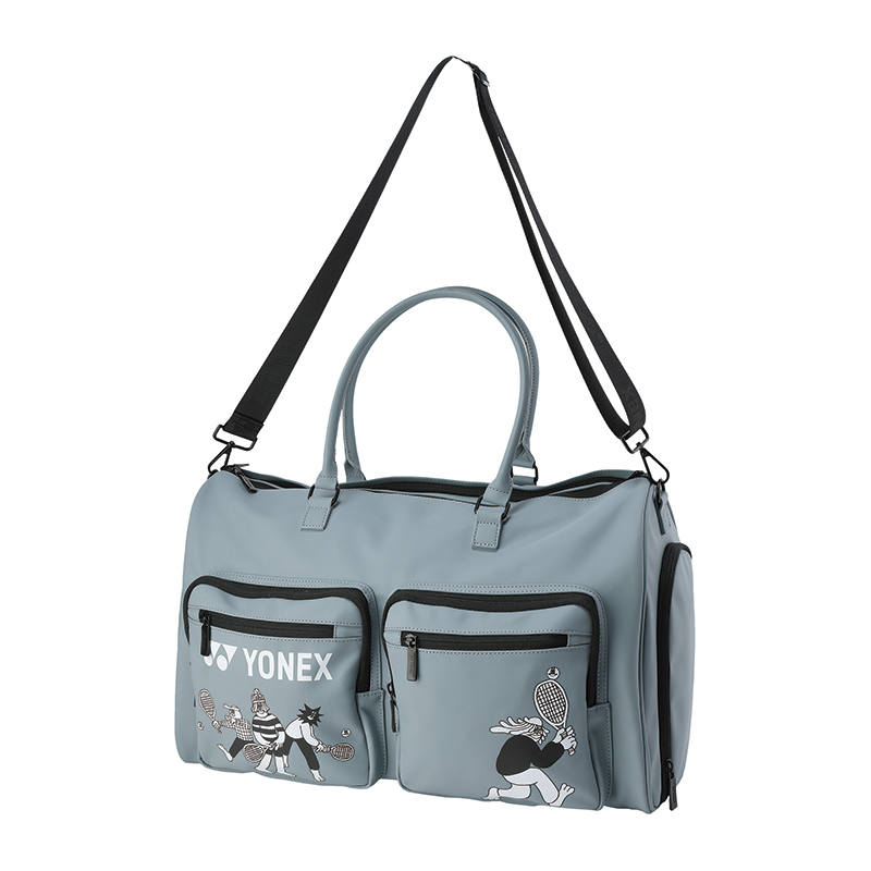 YONEX YONEX Artificial Leather Gym Bag Regular Unisex Light Gray Blue