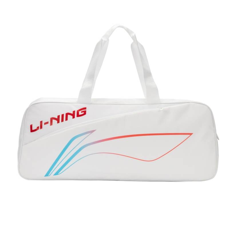 Li-Ning Li Ning Polyester Storage Square Bag, White Portable One Shoulder Crossbody Bag, Gym Bag Large Unisex