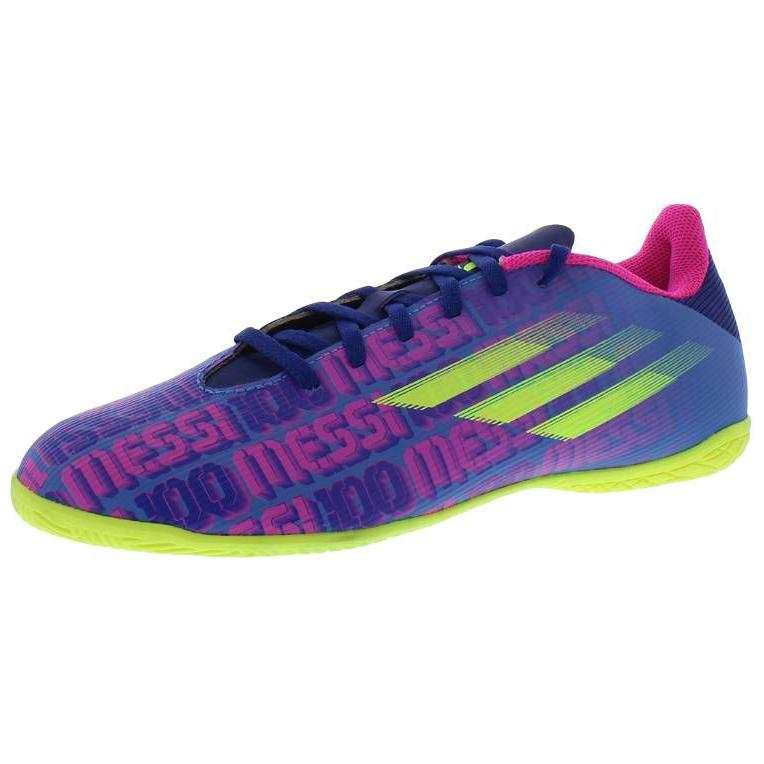 Adidas Adidas Messi Slip Resistant Abrasion Resistant Soccer Shoes Unisex Blue Pink Yellow