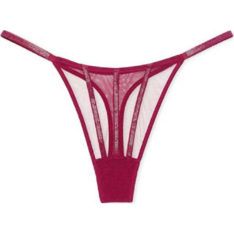 Victoria's Secret Fashion Show Collection 24 Big Show Collection VERY SEXY Thong Women's Burgundy