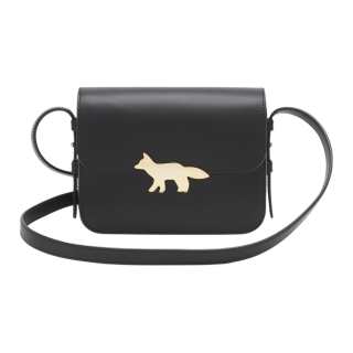 Maison Kitsune Leather Crossbody Bag, Shoulder Bag Women's Black
