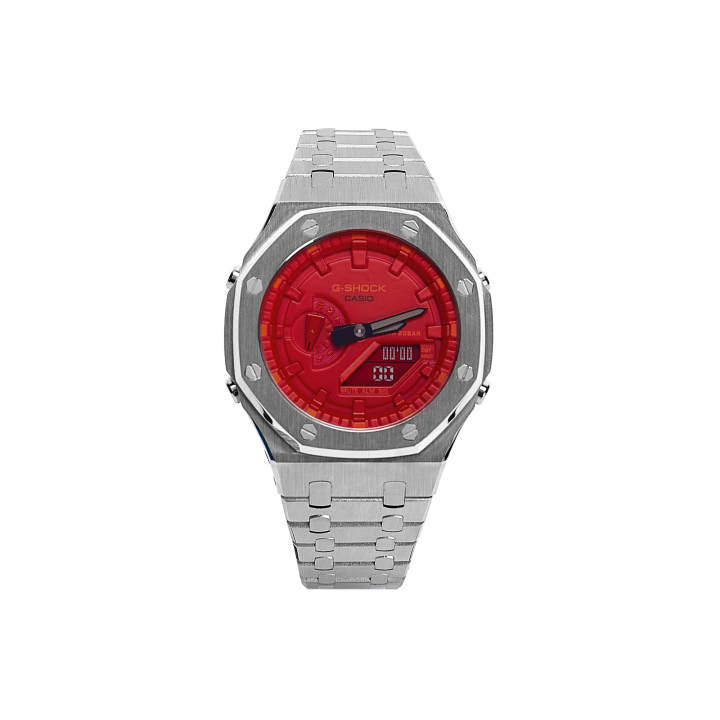 CASIO CASIO Men Liquid Crystal/Analog Dual Display Series Red Watch