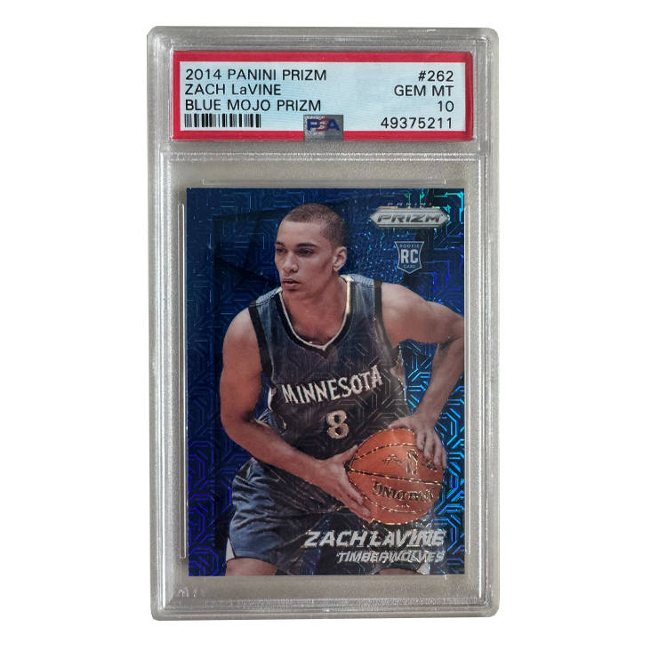 PANINI 2014 15 Prizm Zach LaVine, Rising Stars, Blue MOJO BGS 10/10 RC BLUE MOJO Graded Cards 1 Pc