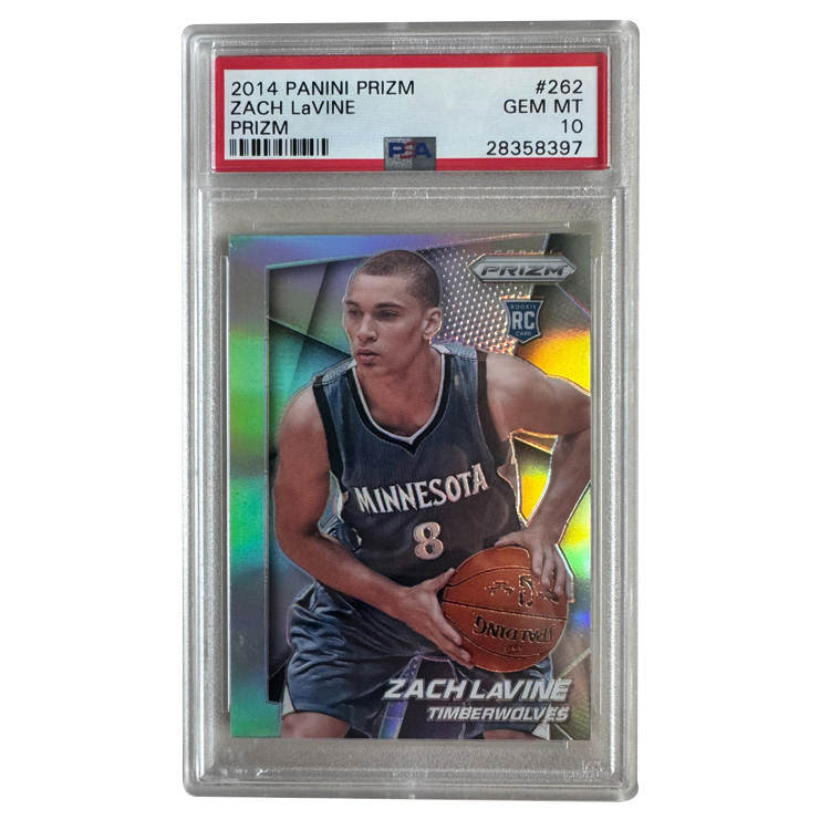 PANINI 2014 15 Prizm Zach LaVine, Rising Stars, Silver Proof PSA10 RC Genuine Silver Proof Graded Cards 1 Pc