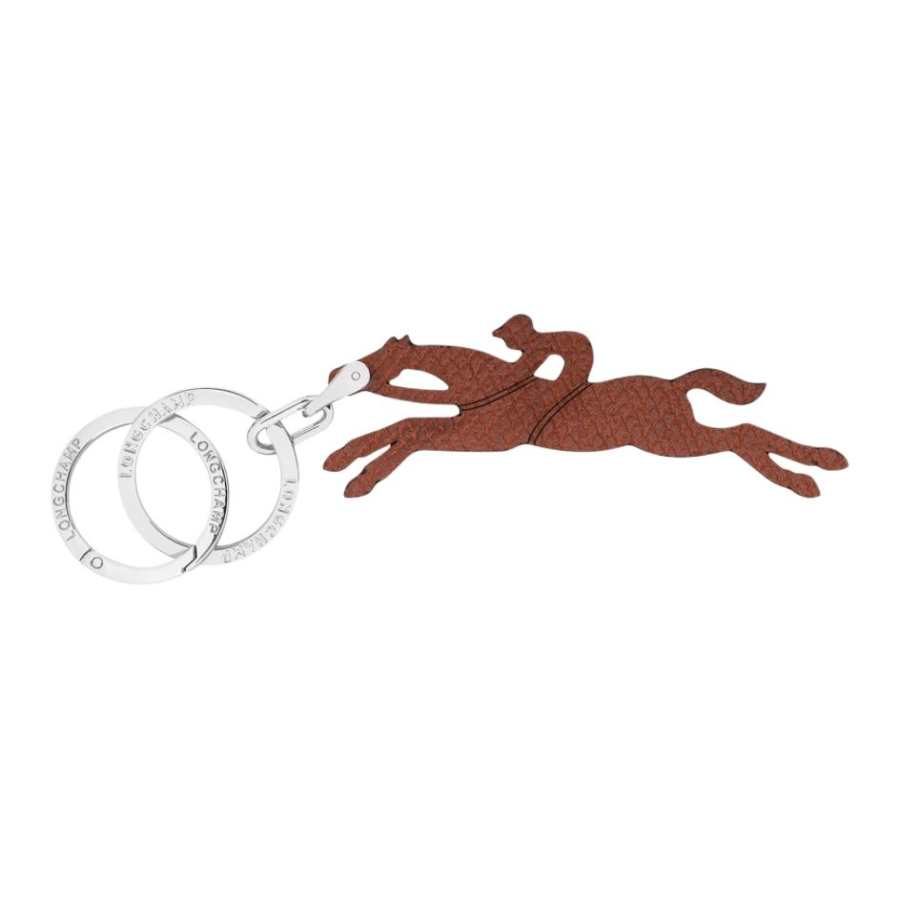 LONGCHAMP Brand Logo Metal Keychains Women's Multicolor