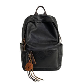 DCLOUD Pu Backpack Unisex Black/Brown/Yellow Brown