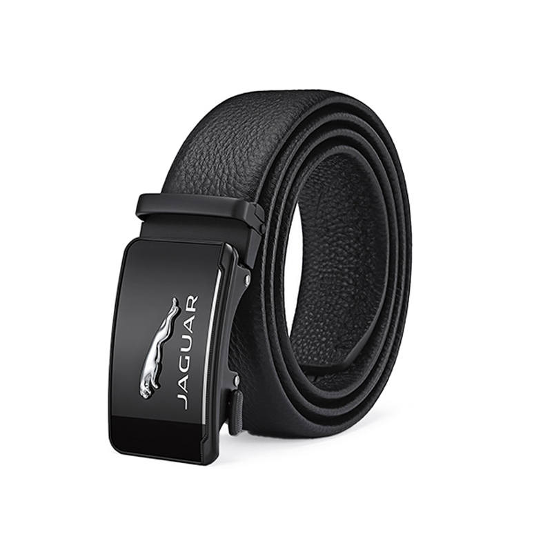 JAGUAR JAGUAR Leather Belts Men's Black Width 3.5cm