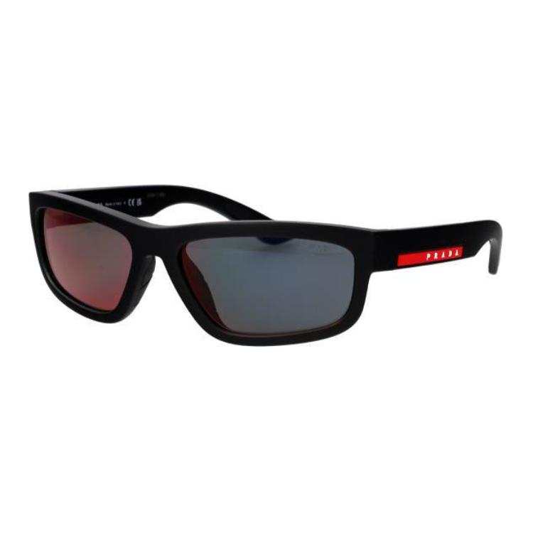 PRADA PRADA Rectangular Sunglasses Men's Black