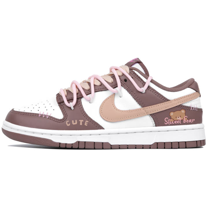 Nike Nike Dunk Slip Resistant Abrasion Resistant Low top Skateboard Shoes Women's Brown