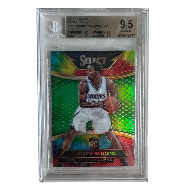 PANINI 2014 15 Select Andrew Wiggins, Rising Stars, Tie Dye/25 Edition BGS 9.5 Graded Cards 1 Pc