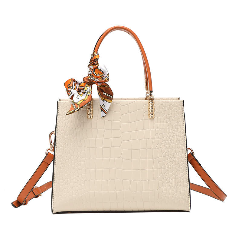 PAYOT Microfiber Synthetic Leather Shoulder Bag, Crossbody Bag, Handbag Regular Women's Ecru & Brown