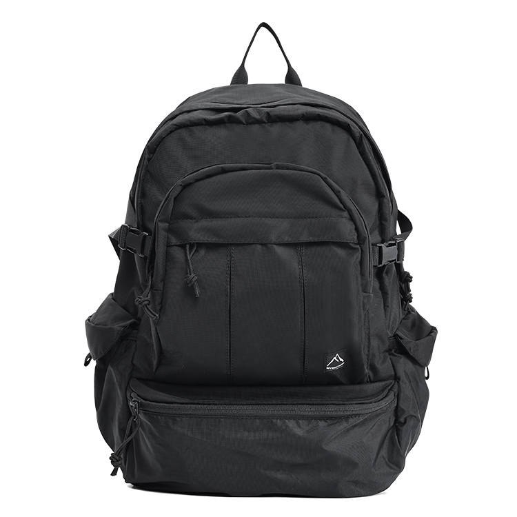 MYEDITION Water Repellent Fabric Laptop Backpack Unisex Black/Sage Green/Navy Blue Plaid