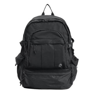 MYEDITION Water Repellent Fabric Laptop Backpack Unisex Black/Sage Green/Navy Blue Plaid