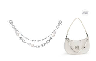 Lan Bao Fan Metal, Alloy Pearl Decorative Chain Bag Accessory Women's Silver