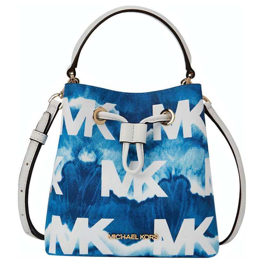 MICHAEL KORS Suri Artificial Leather Bucket Bag, Handbag, Shoulder Bag, Crossbody Bag Small Women's Blue