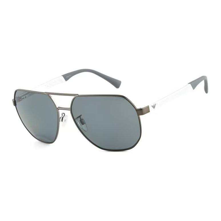 EMPORIO ARMANI Alloy Aviator Sunglasses Unisex Black