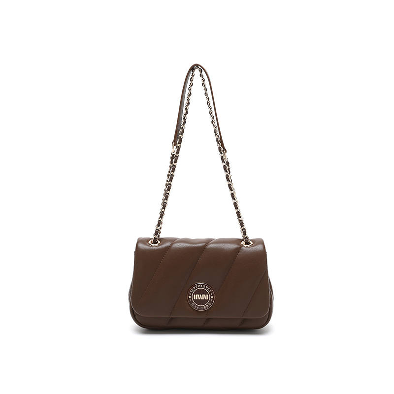 SEPTWOLVES Minimalist Style Pu Crossbody Bag Regular Women's Brown