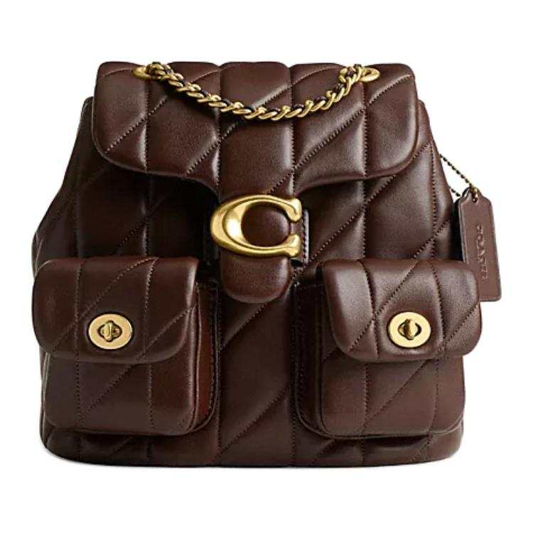 COACH COACH Leather Backpack Women's Brown
