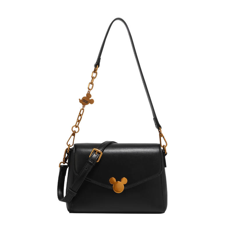 Disney Mickey Mouse Pu Shoulder Bag, Crossbody Bag Medium Women's Black Brown Walnut