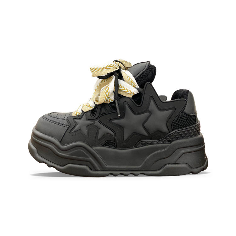 XLAIII Slip Resistant Abrasion Resistant Low top Casual Shoes Unisex Pure Black