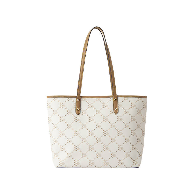 Semir Synthetic Leather Tote Bag, Shoulder Bag Large Women's Coffee/Ecru