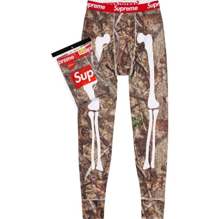 Supreme Supreme Hanes Bones Thermal Pant 1 Pack Woodland Camo