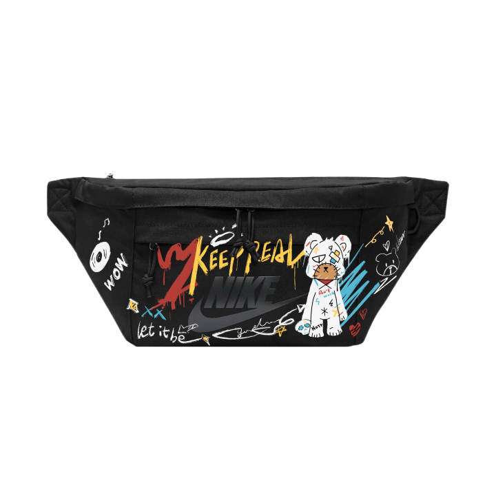 Nike Nike Fabric Messenger Bag, Fanny Pack, Sling Bag Regular Unisex Black