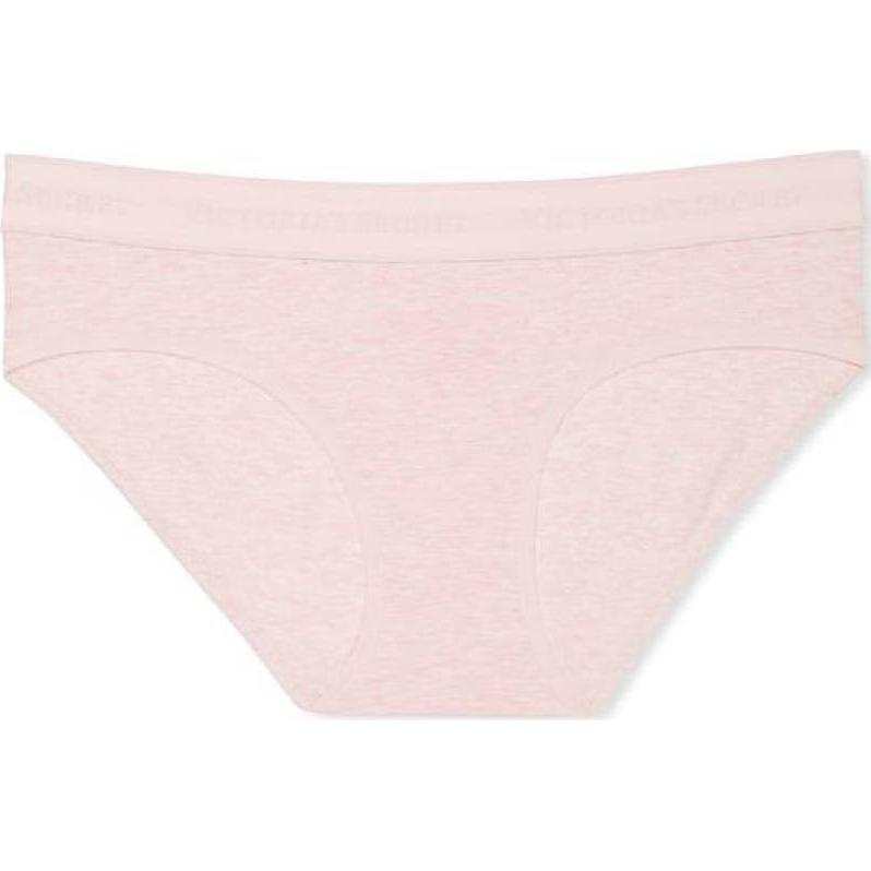 Victoria's Secret Cotton Logo Cotton Hiphugger Panty/Heather Pink Petal Underpants Women's 1 Pack Pink