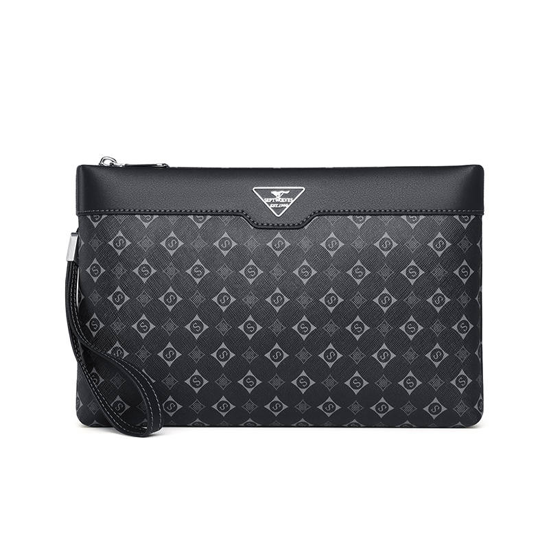 SEPTWOLVES SEPTWOLVES Artificial Leather Clutch Regular Unisex Black
