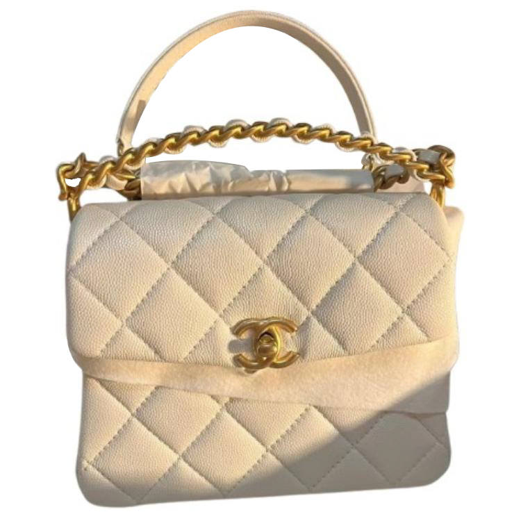 CHANEL Lambskin Flap Bag, Handbag, Shoulder Bag, Crossbody Bag Mini Women's White