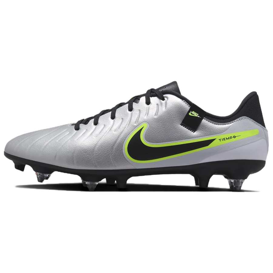 Nike Nike Tiempo Legend 10 Cushioning Abrasion Resistant Cushioning, Wear Resistant Soccer Shoes Unisex Silver Black