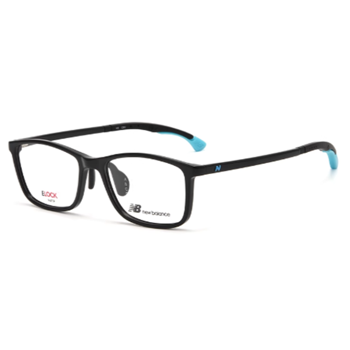 New Balance New Balance TR90 Stainless Steel Rectangular Eyeglass Frames Unisex Blue/Red/Gray